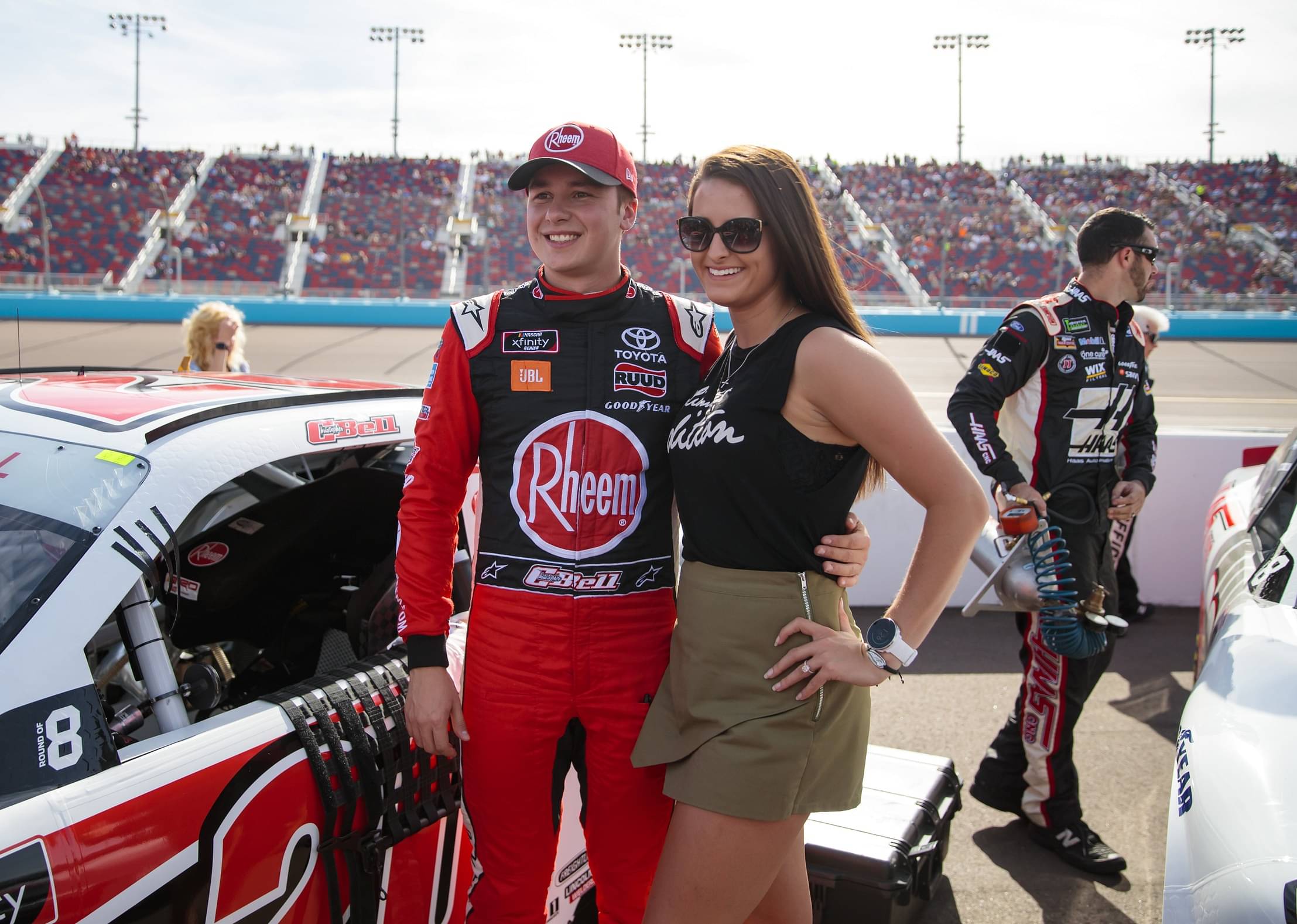 Who is JGR star Christopher Bell's wife, Morgan Kemenah? Details about their marriage and family